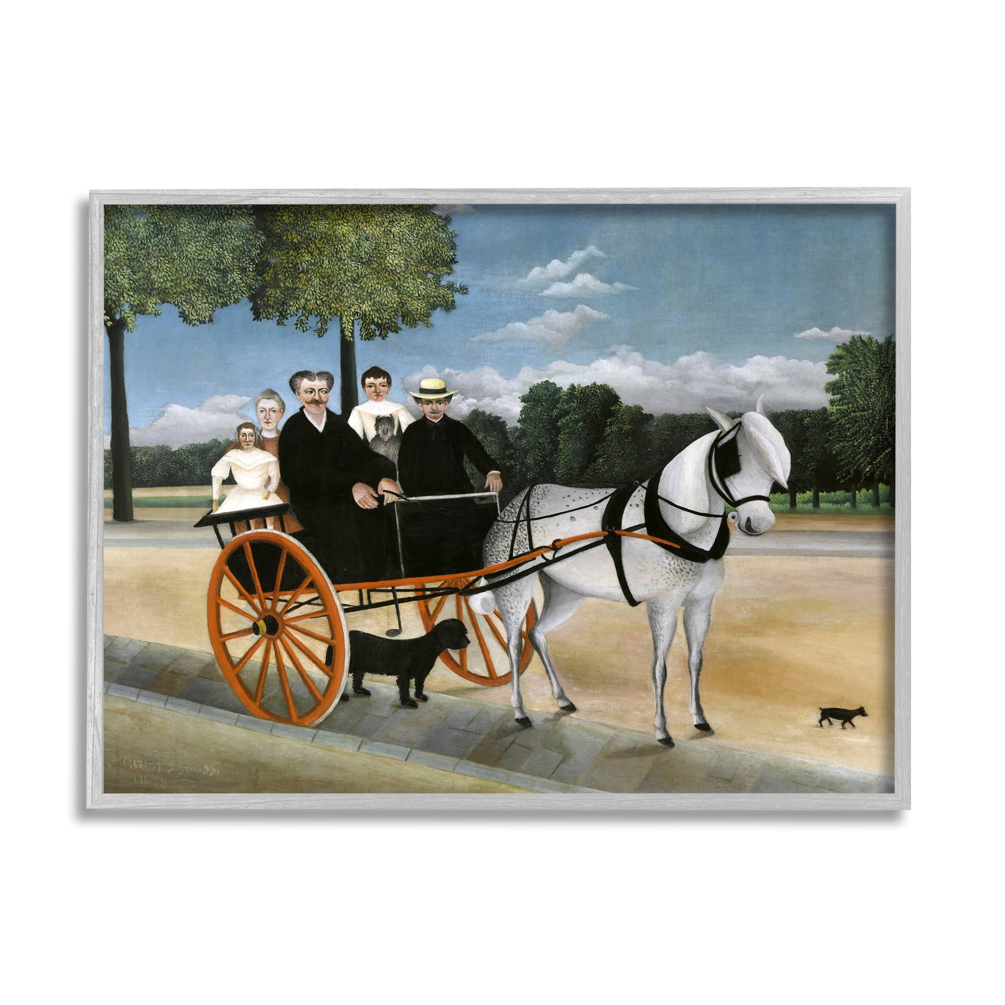 Stupell Industries La Carriole du pere Junier Henri Rousseau Painting Painting Gray Framed Art Print Wall Art, Design by one1000paintings