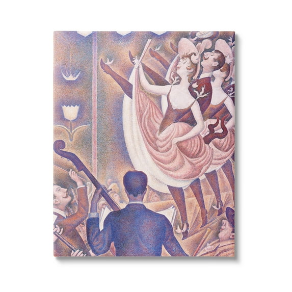 Stupell Industries La Chahut Classic Georges Seurat Painting Dance Portrait Painting Gallery Wrapped Canvas Print Wall Art, Design by one1000paintings