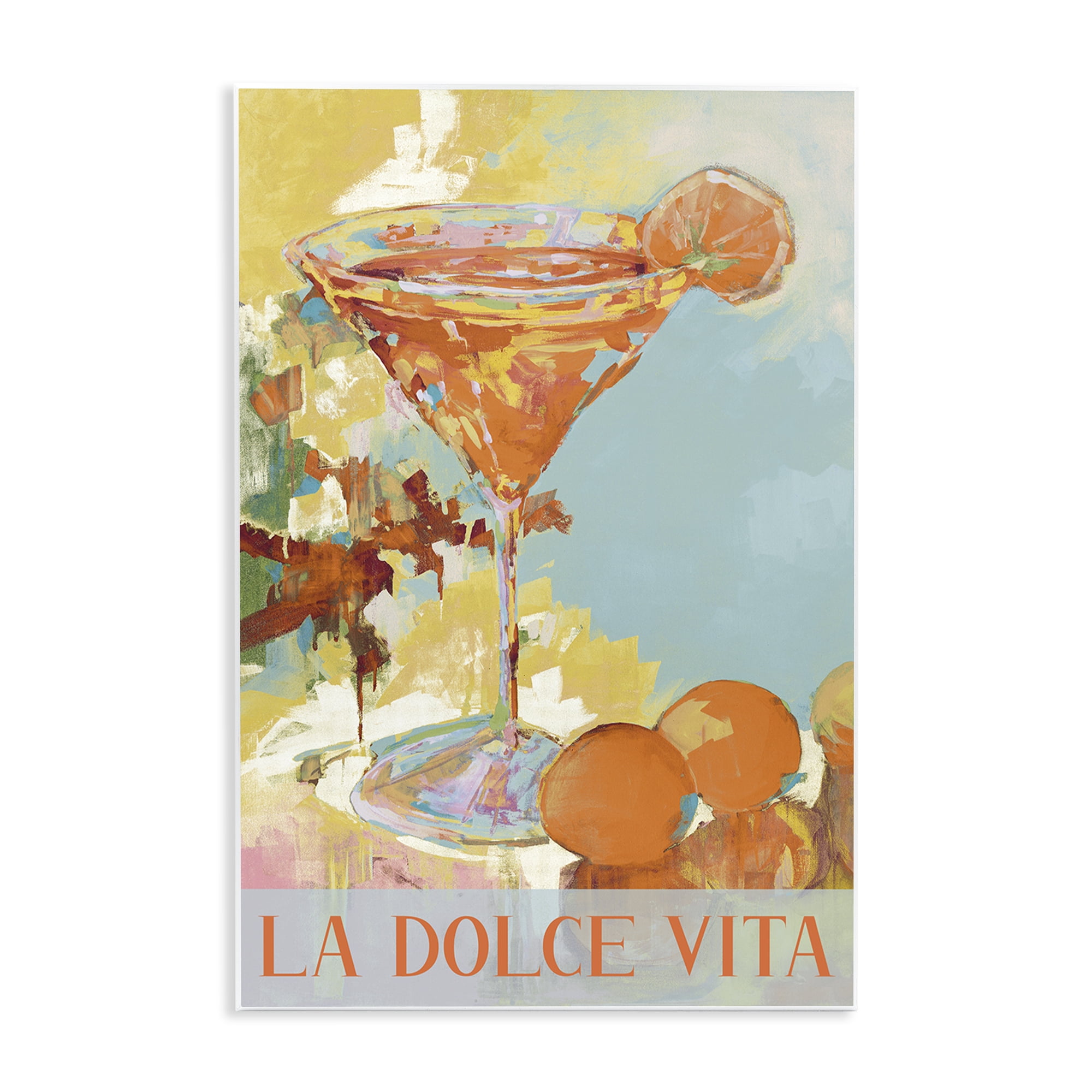Stupell Industries La Dolce Vita Citrus Cocktail Wall Plaque Art, design by Jane Slivka