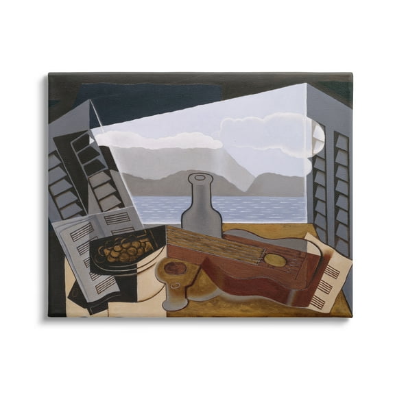 Stupell Industries La Fenetre Ouverte Juan Gris Classic Abstract Painting Painting Gallery Wrapped Canvas Print Wall Art, Design by one1000paintings