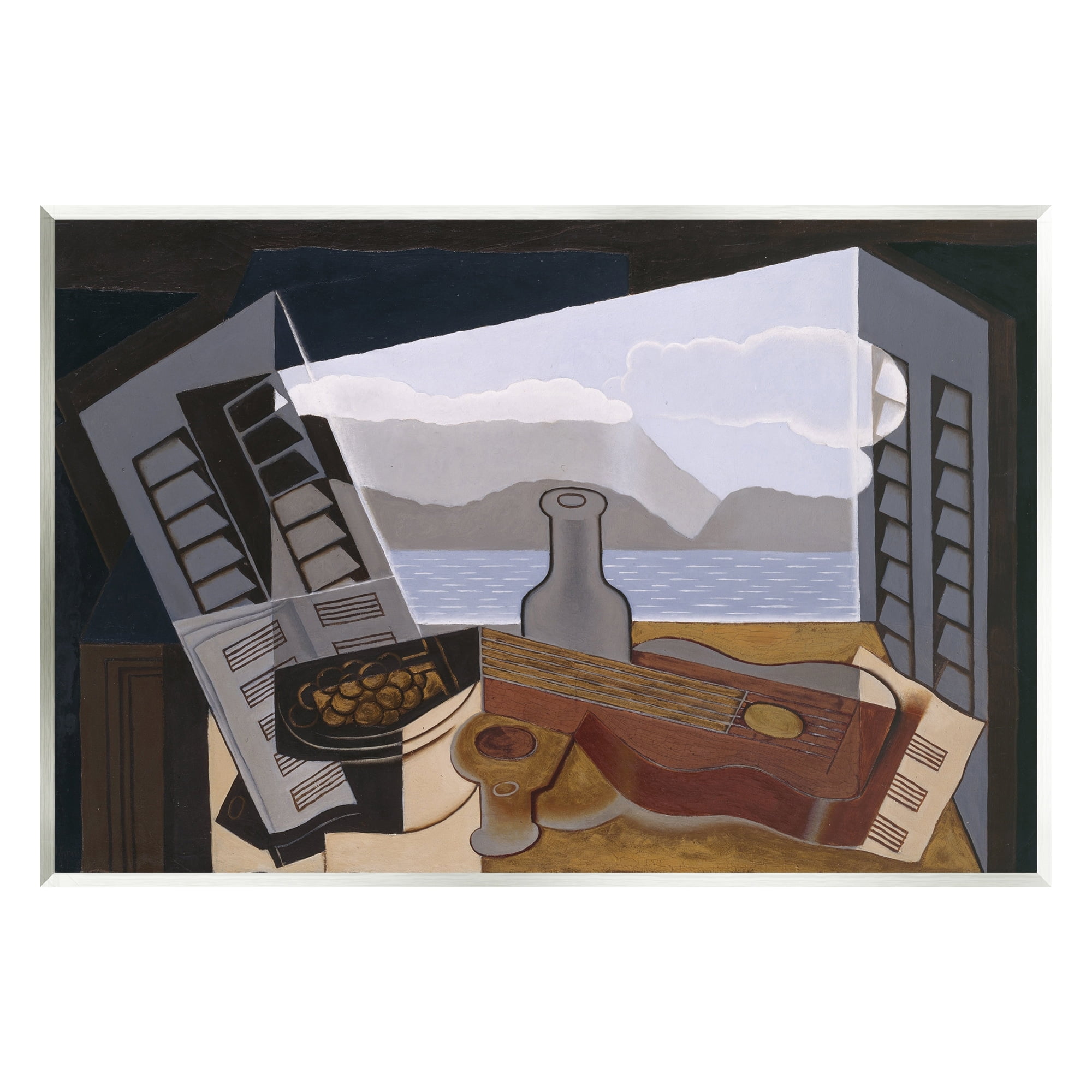 Stupell Industries La Fenetre Ouverte Juan Gris Classic Abstract Painting Painting Unframed Art Print Wall Art, Design by one1000paintings