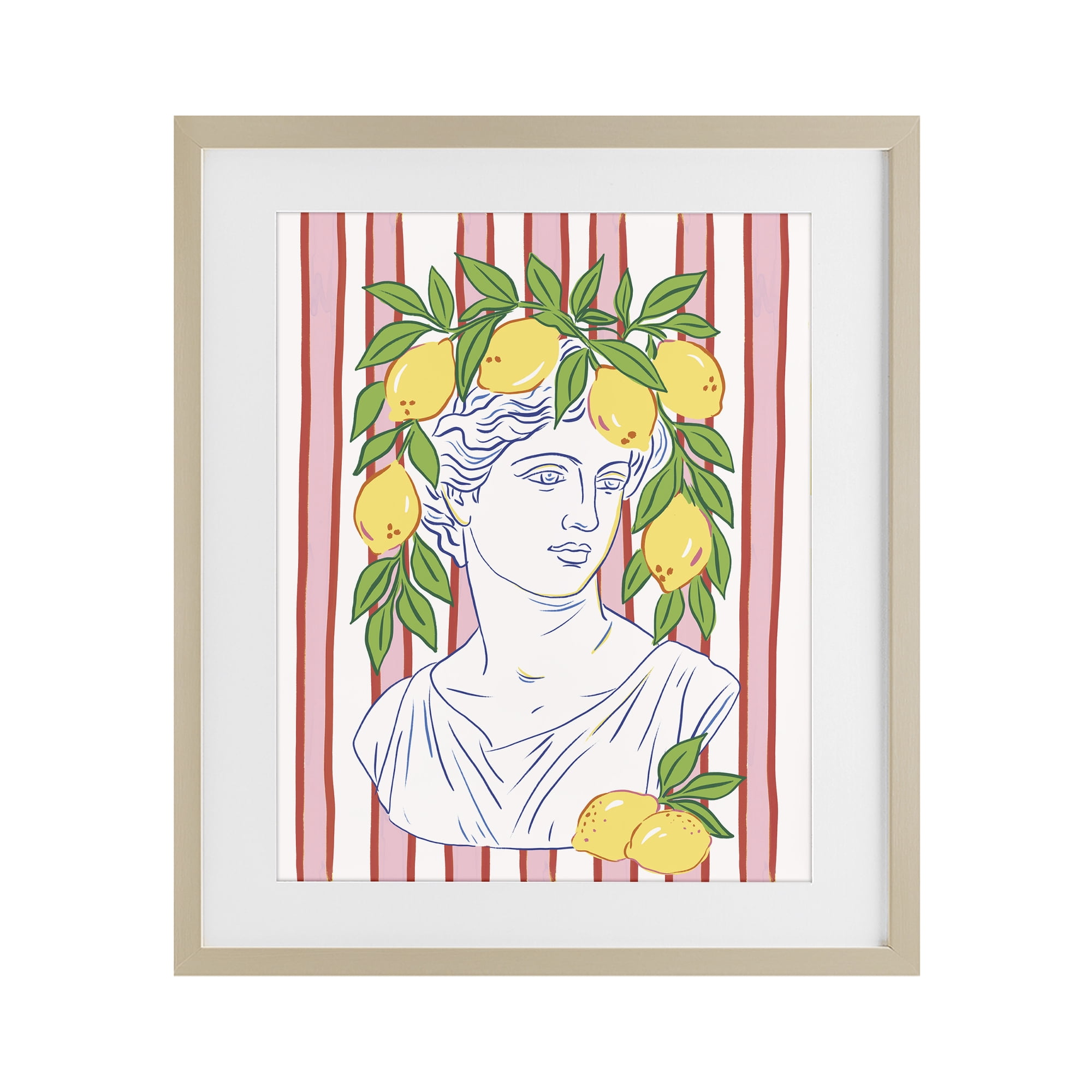 Stupell Industries La Limona Sculpture Face Birch Framed Print Under Glass, design by Radhika Modi