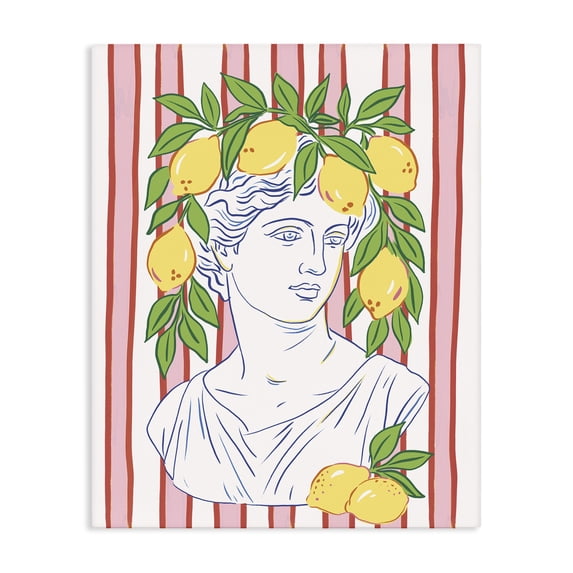 Stupell Industries Contemporary La Limona Sculpture Face Canvas Art, 16 x 20, by Radhika Modi