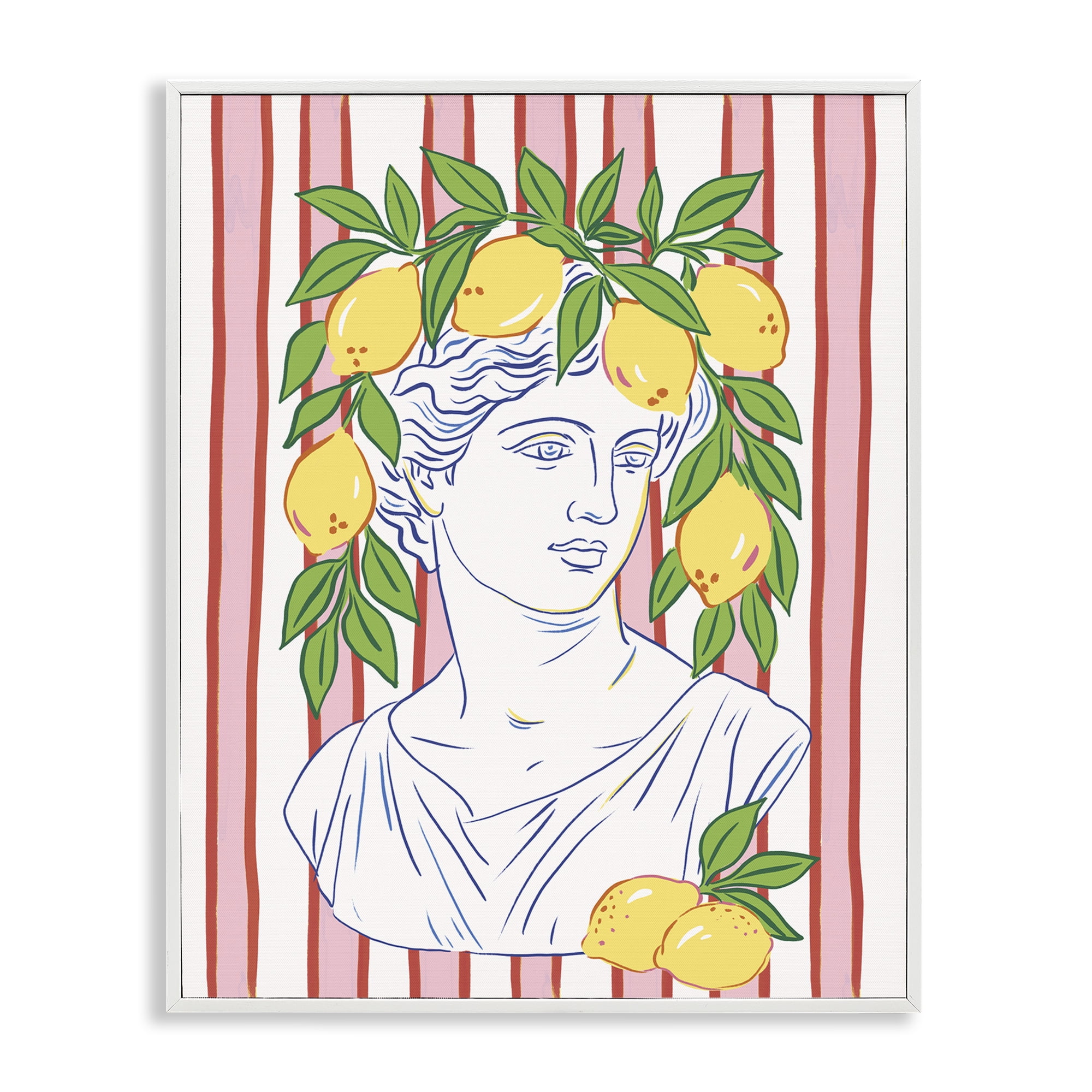Stupell Industries La Limona Sculpture Face White Framed Giclee Art, design by Radhika Modi