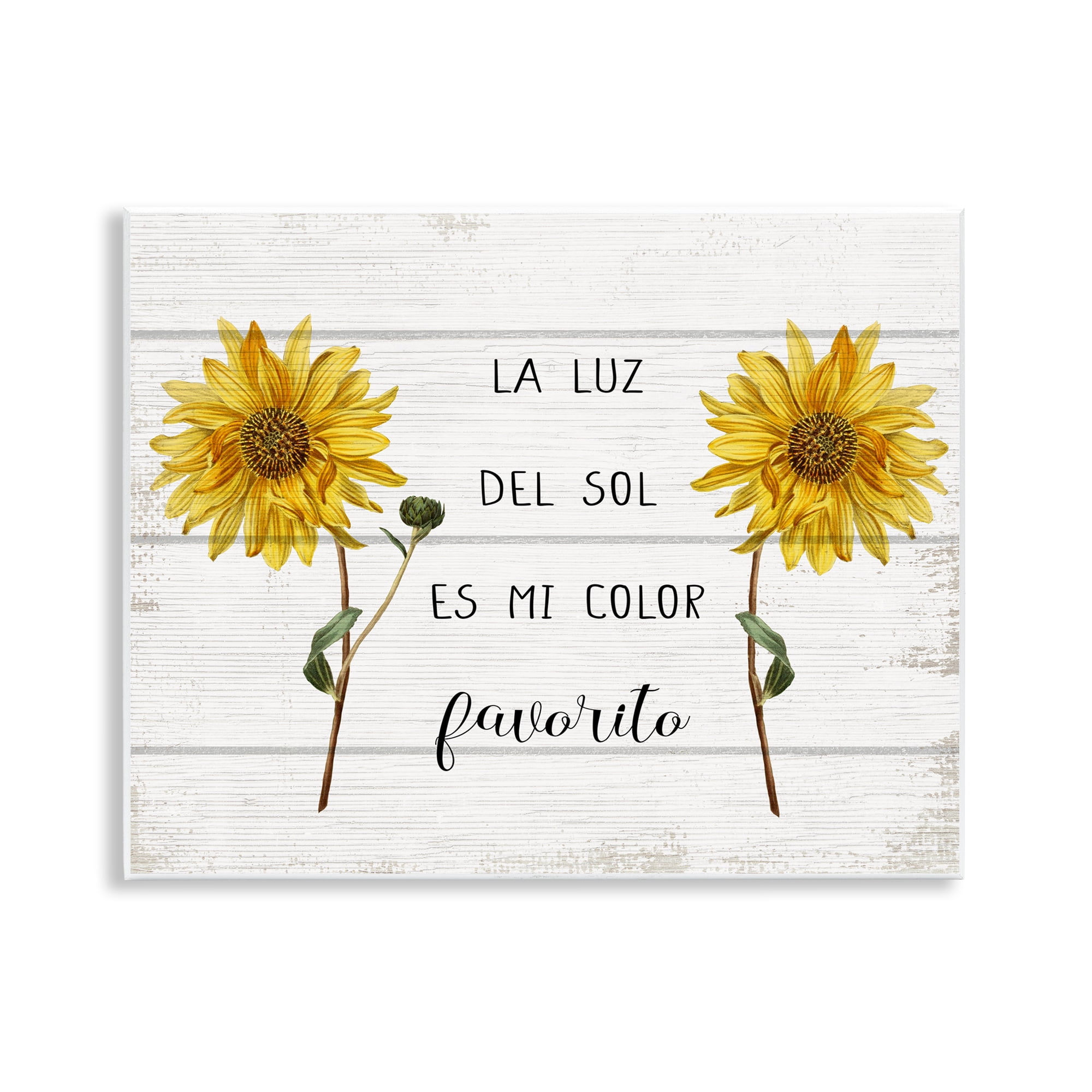 Stupell Industries La Luz Del Sol Inspirational Quotes & Sayings Painting Unframed Art Print Wall Art, 14 x 11
