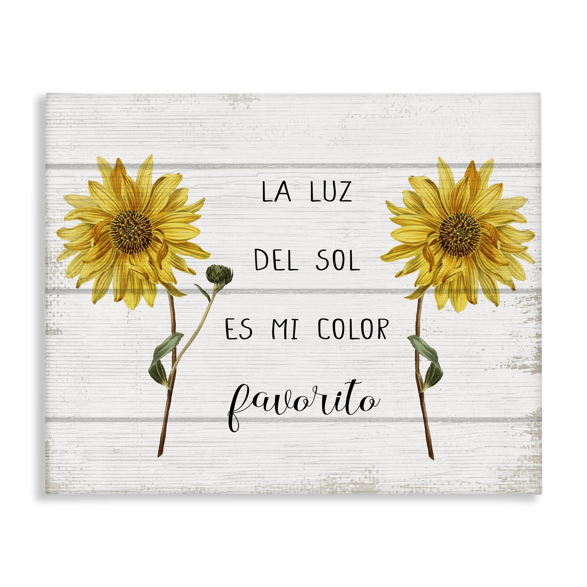 Stupell Industries La Luz Del Sol Inspirational Quotes & Sayings Painting Wrapped Canvas Art Print Wall Art, 30 x 24