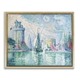 thumbnail image 1 of Stupell Industries La Rochelle Classical Signac Transportation Painting Gold Floater Framed Canvas Art Print Wall Art, 21 x 17, 1 of 10