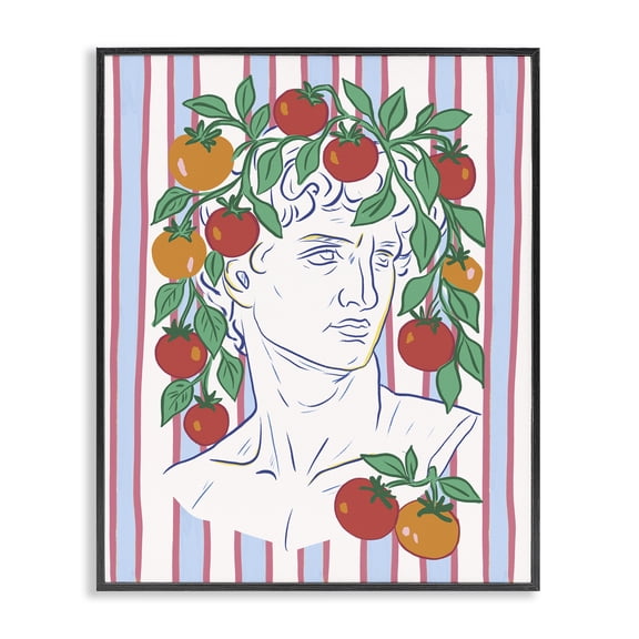 Stupell Industries La Rossa Sculpture Face Black Framed Giclee Art, design by Radhika Modi