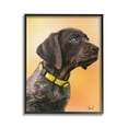 thumbnail image 1 of Stupell Industries Lab Puppy on Orange Animals & Insects Painting Black Framed Art Print Wall Art, 24 x 30, 1 of 9