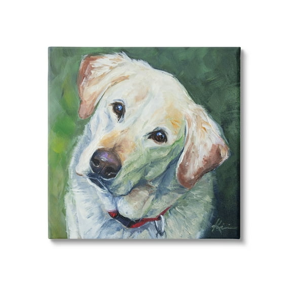 Stupell Industries Labrador Dog Pet Portrait Animals & Insects Painting Gallery Wrapped Canvas Print Wall Art