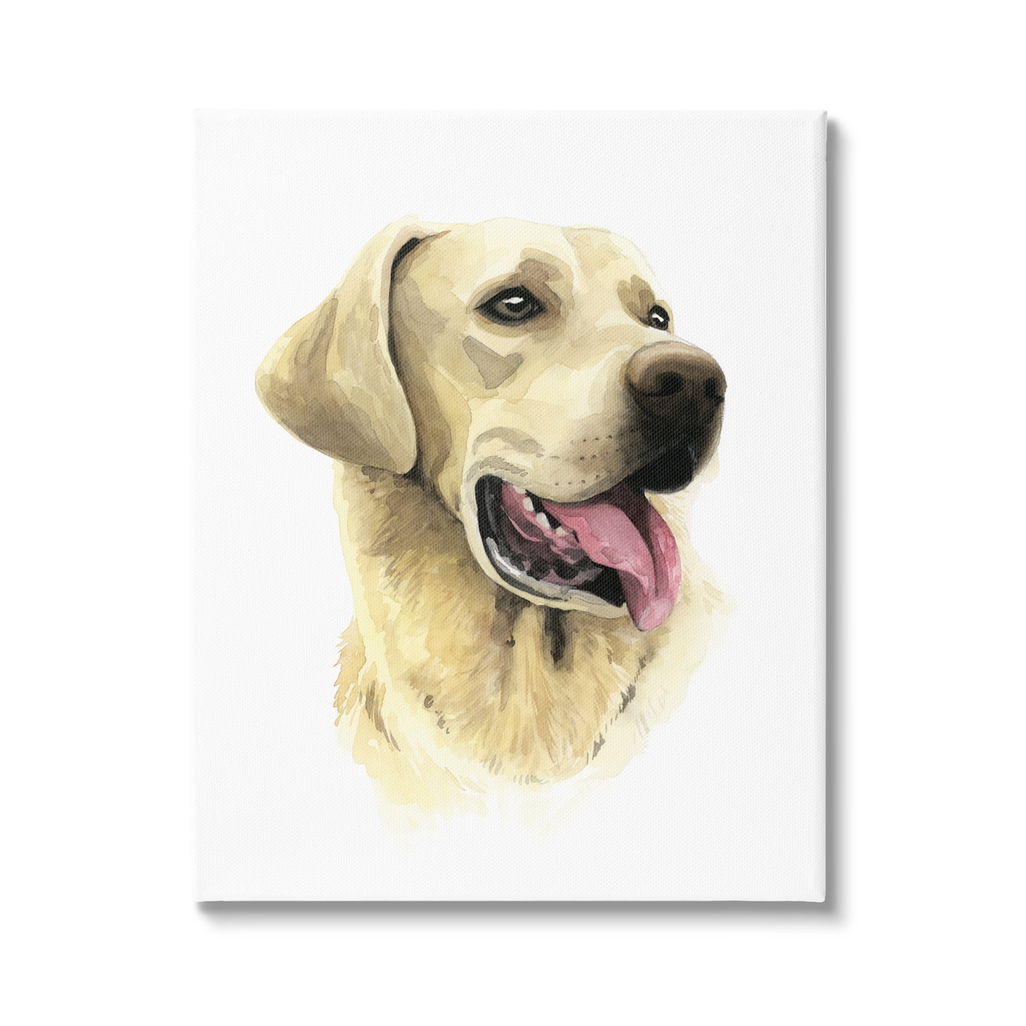 Stupell Industries Labrador Retriever Energetic Portrait Expression Canine Pet Painting,36 x 48, Design by Grace Popp