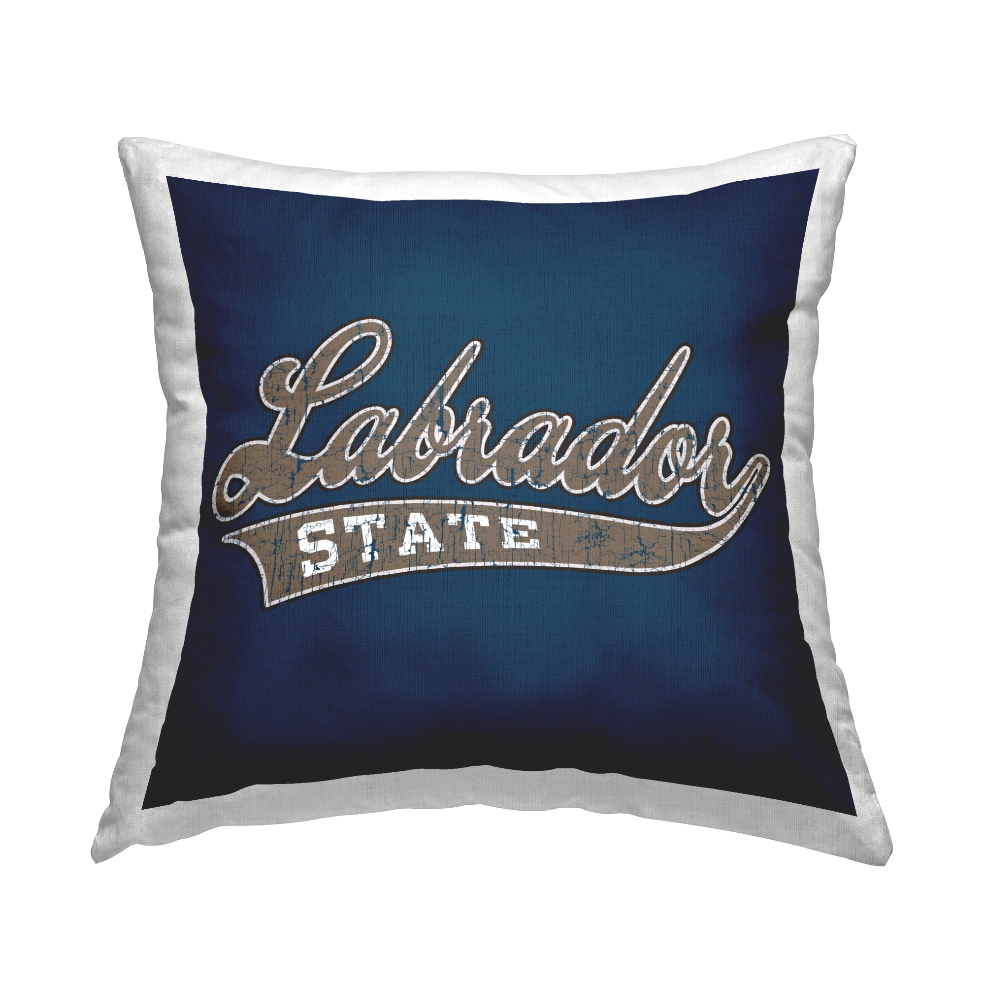Stupell Industries Labrador State Varsity Decorative Printed Throw Pillow Design by Spirit Animals/Life Is High.