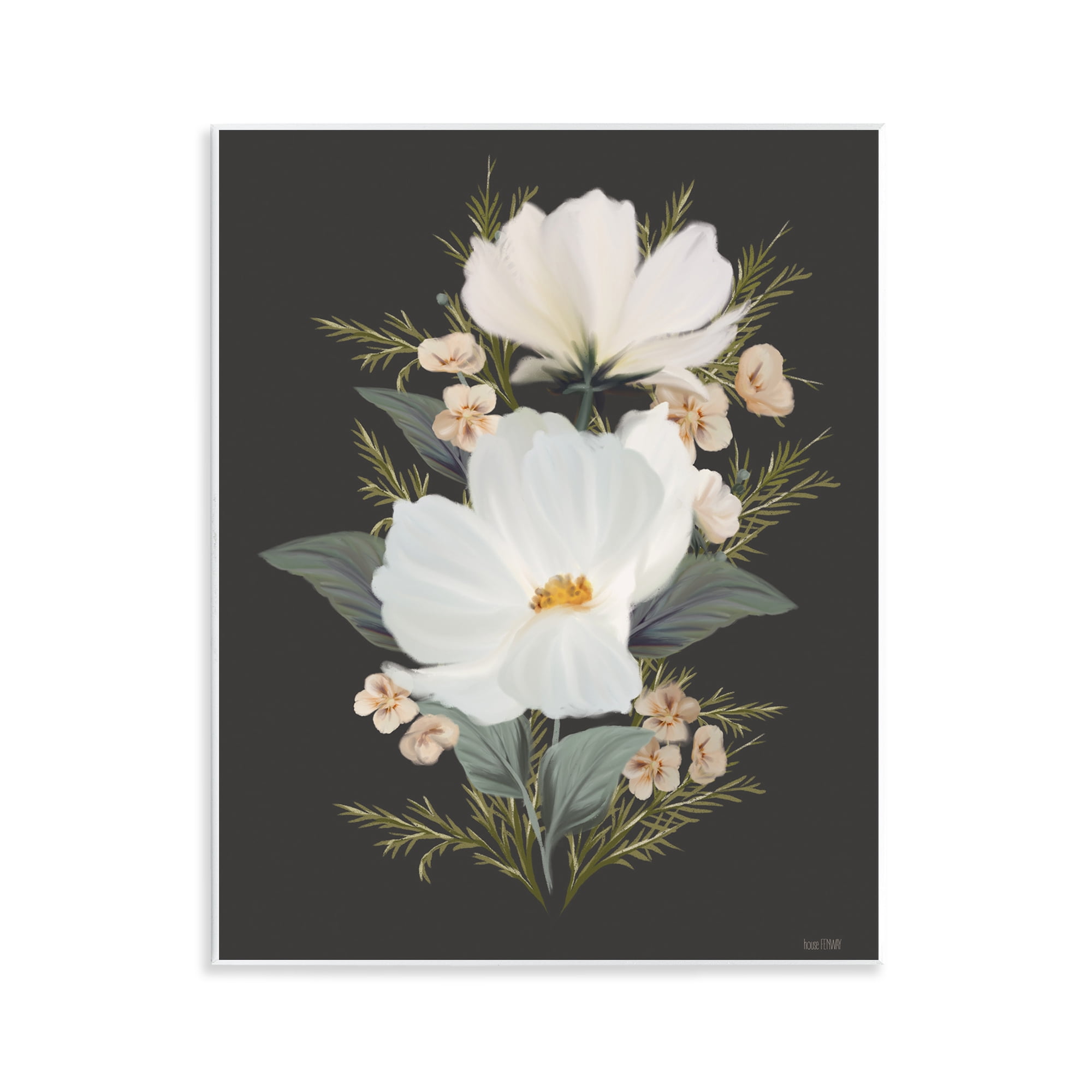 Stupell Industries Lace Cosmos Flowers Wall Plaque Art, design by House Fenway
