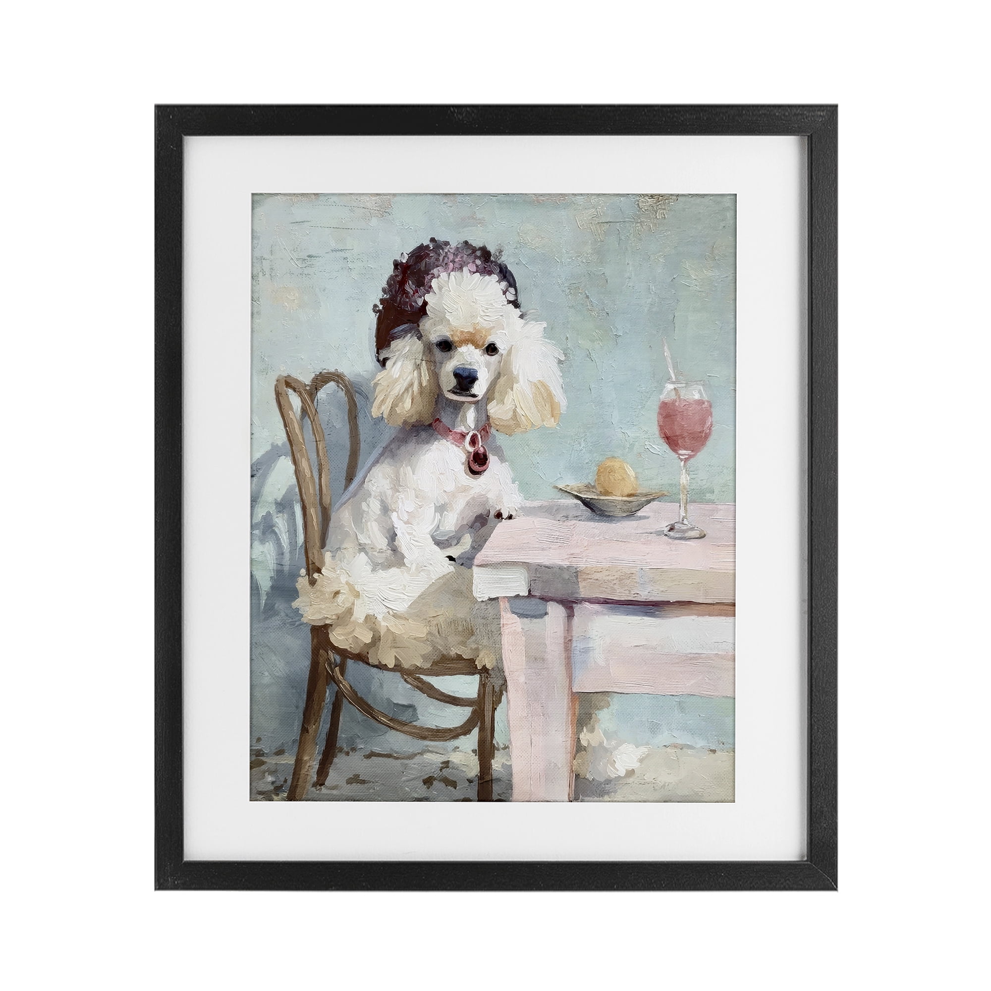 Stupell Industries Ladies Who Lunch Poodle Black Framed Print Under Glass, design by Annabelle Hall