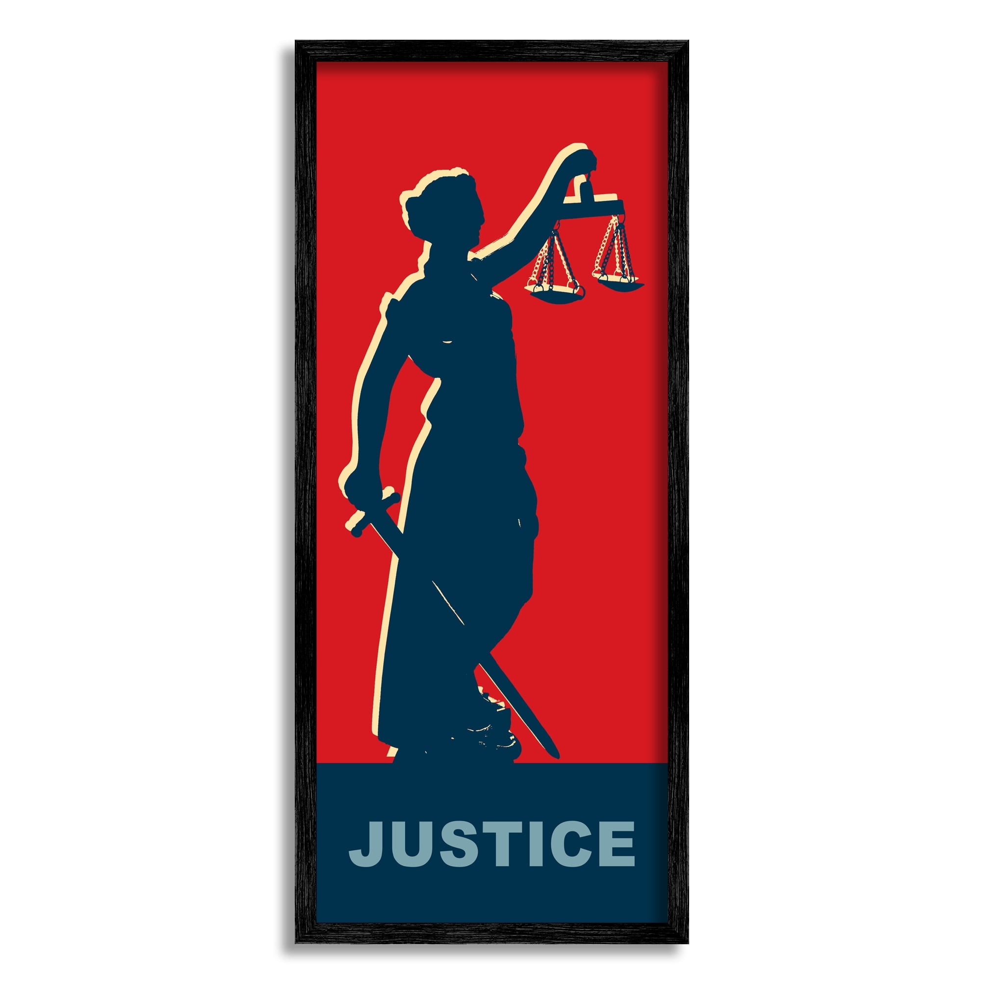 Stupell Industries Lady Justice Allegorical Personification Greco-Roman Mythology,10 x 24, Design by Daniel Sproul