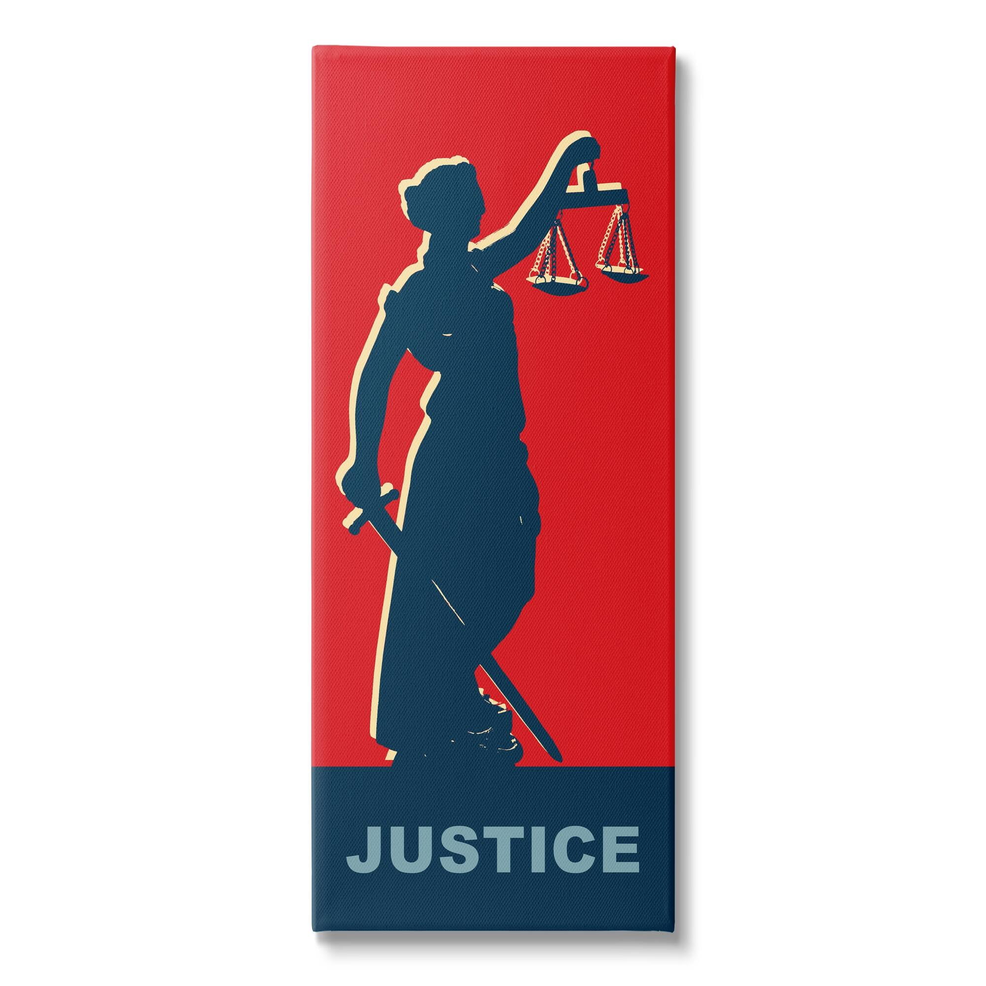 Stupell Industries Lady Justice Allegorical Personification Greco-Roman Mythology,20 x 48, Design by Daniel Sproul