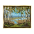 thumbnail image 1 of Stupell Industries Lake & Birch Tree Landscape Nature Painting Gold Floater Framed Art Print Wall Art, 31 x 25, 1 of 9