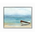 thumbnail image 1 of Stupell Industries Lake Boat Landscape Blue Green Watercolor Painting Framed Wall Art by Main Line Studio, 1 of 1