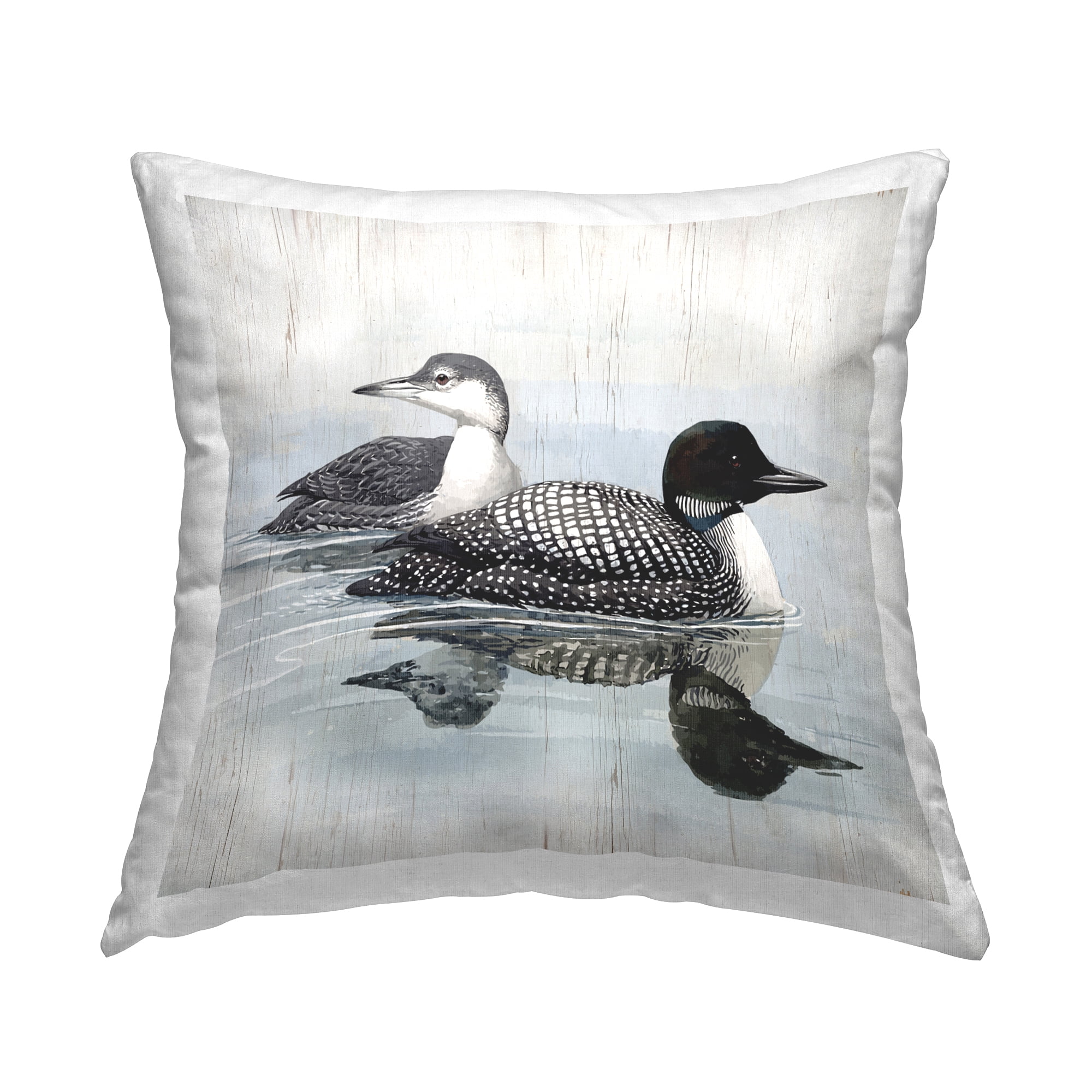 Stupell Industries Lake Duck Pair Decorative Printed Throw Pillow Design by Susan Jill.