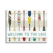 Stupell Industries Lake House Welcome Boat Paddles Graphic Art Gallery Wrapped Canvas Print Wall Art, Design by Elizabeth Tyndall