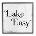 thumbnail image 1 of Stupell Industries Lake It Easy Tranquil Coastal Phrase Distressed Grey, 12 x 12, Designed by Daphne Polselli, 1 of 8