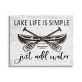 thumbnail image 1 of Stupell Industries Lake Life Canoe Ores Rustic Cabin Typography Graphic Art Gallery Wrapped Canvas Print Wall Art, Design by Lettered and Lined, 1 of 7