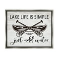 thumbnail image 1 of Stupell Industries Lake Life Canoe Ores Rustic Cabin Typography Graphic Art Luster Gray Floating Framed Canvas Print Wall Art, Design by Lettered and Lined, 1 of 5
