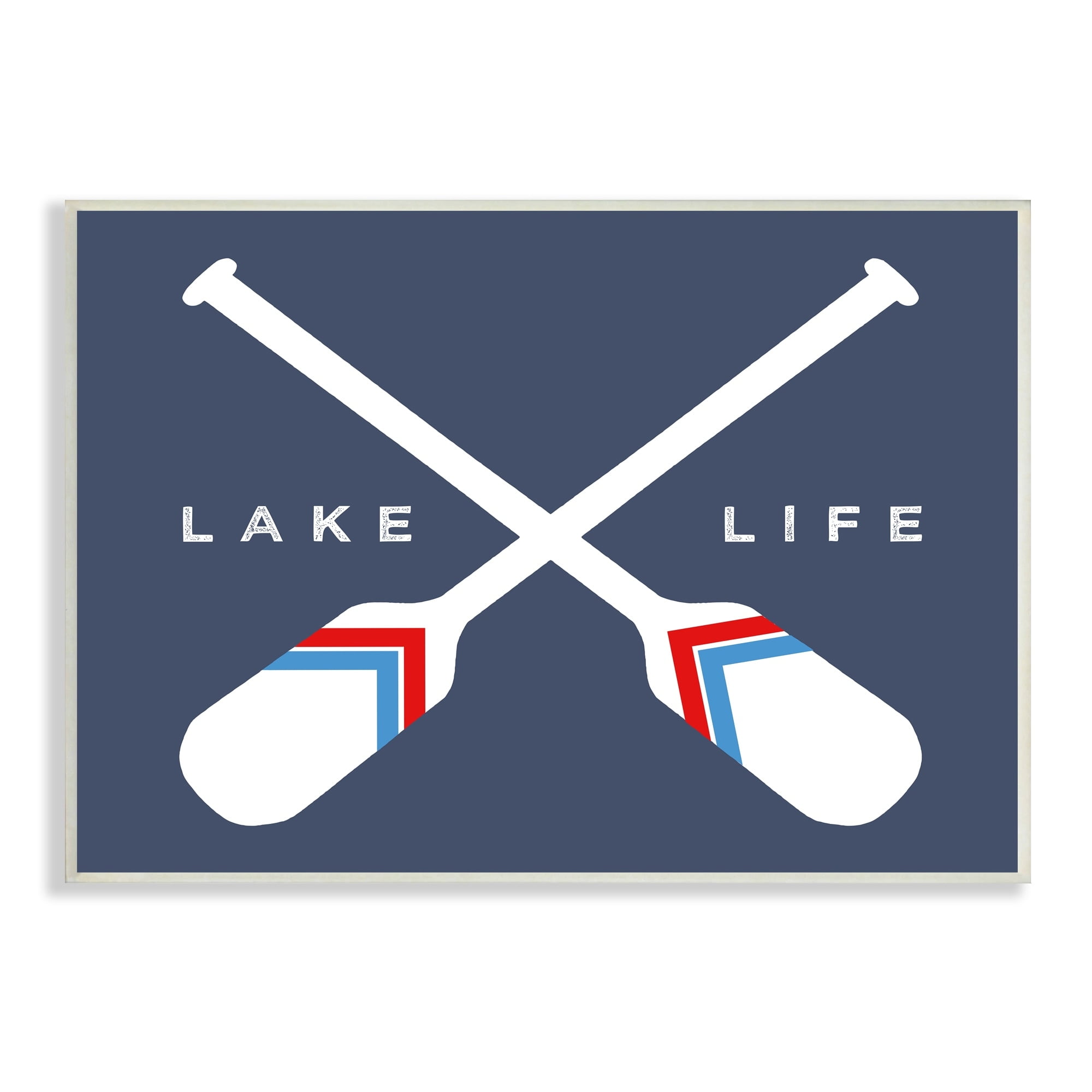 Stupell Industries Lake Life Crossed Nautical Paddle Oars Sports Sign,19 x 13, Design by Daphne Polselli