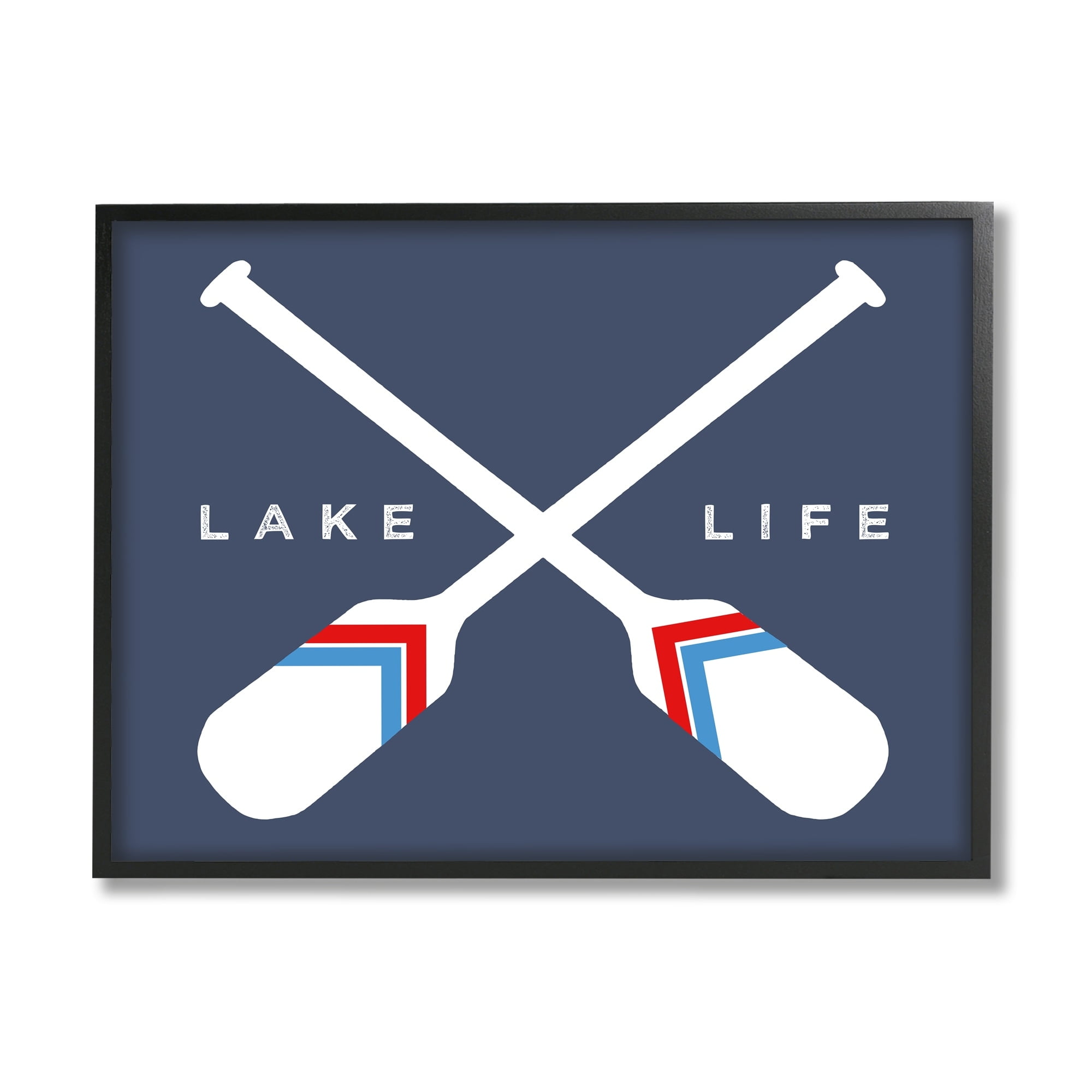 Stupell Industries Lake Life Crossed Nautical Paddle Oars Sports Sign,20 x 16, Design by Daphne Polselli