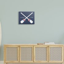 Stupell Industries Lake Life Crossed Nautical Paddle Oars Sports Sign,20 x 16, Design by Daphne Polselli