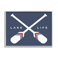 thumbnail image 1 of Stupell Industries Lake Life Crossed Nautical Paddle Oars Sports Sign,30 x 24, Design by Daphne Polselli, 1 of 5