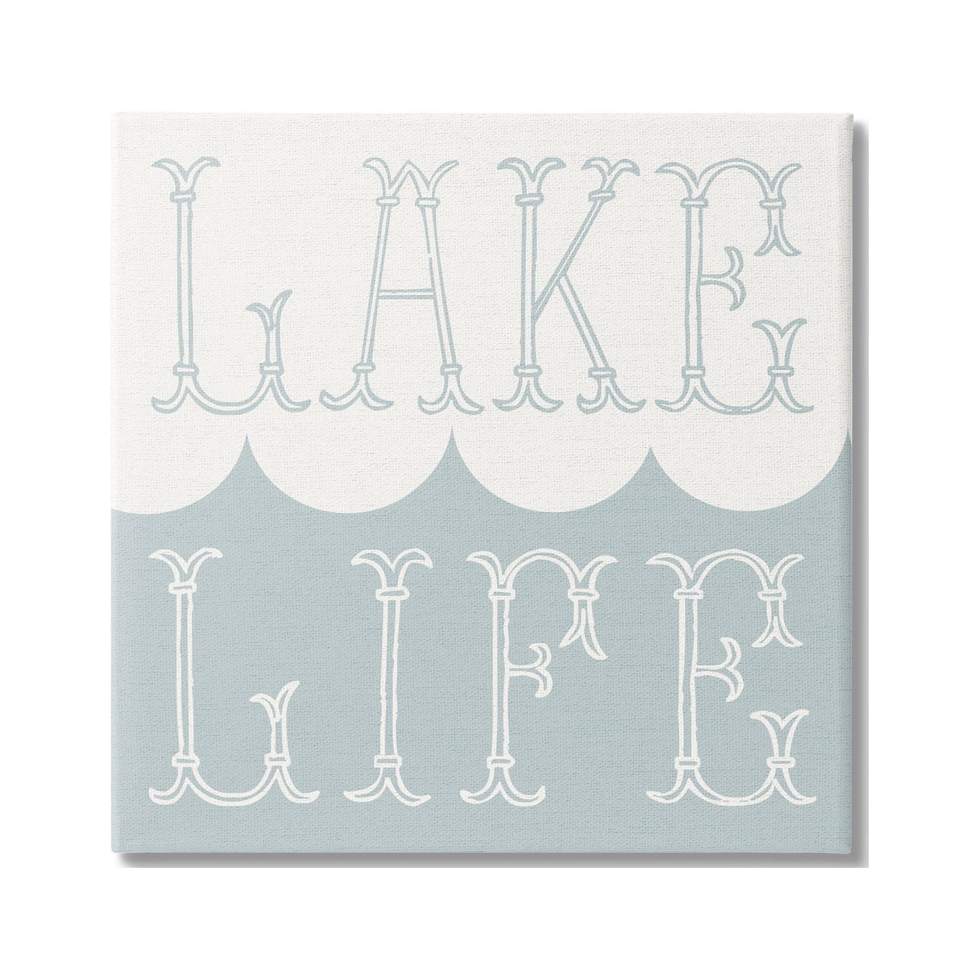 Stupell Industries Lake Life Wave Pattern Nature Painting Gallery Wrapped Canvas Print Wall Art, 36 x 36