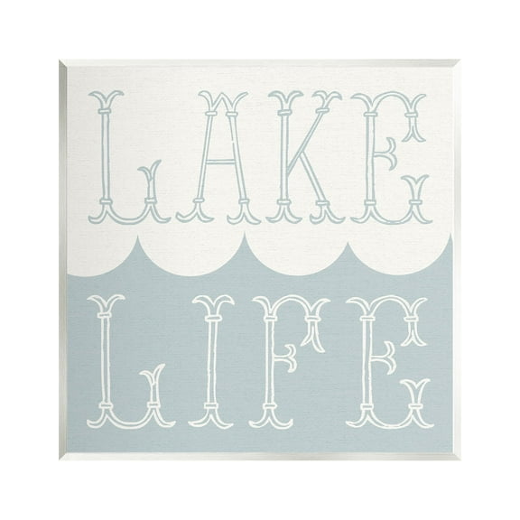 Stupell Industries Lake Life Wave Pattern Nature Painting Unframed Art Print Wall Art, 12 x 12