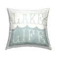 thumbnail image 1 of Stupell Industries Lake Life Wave Phrase Decorative Printed Throw Pillow, 18 x 18, 1 of 5