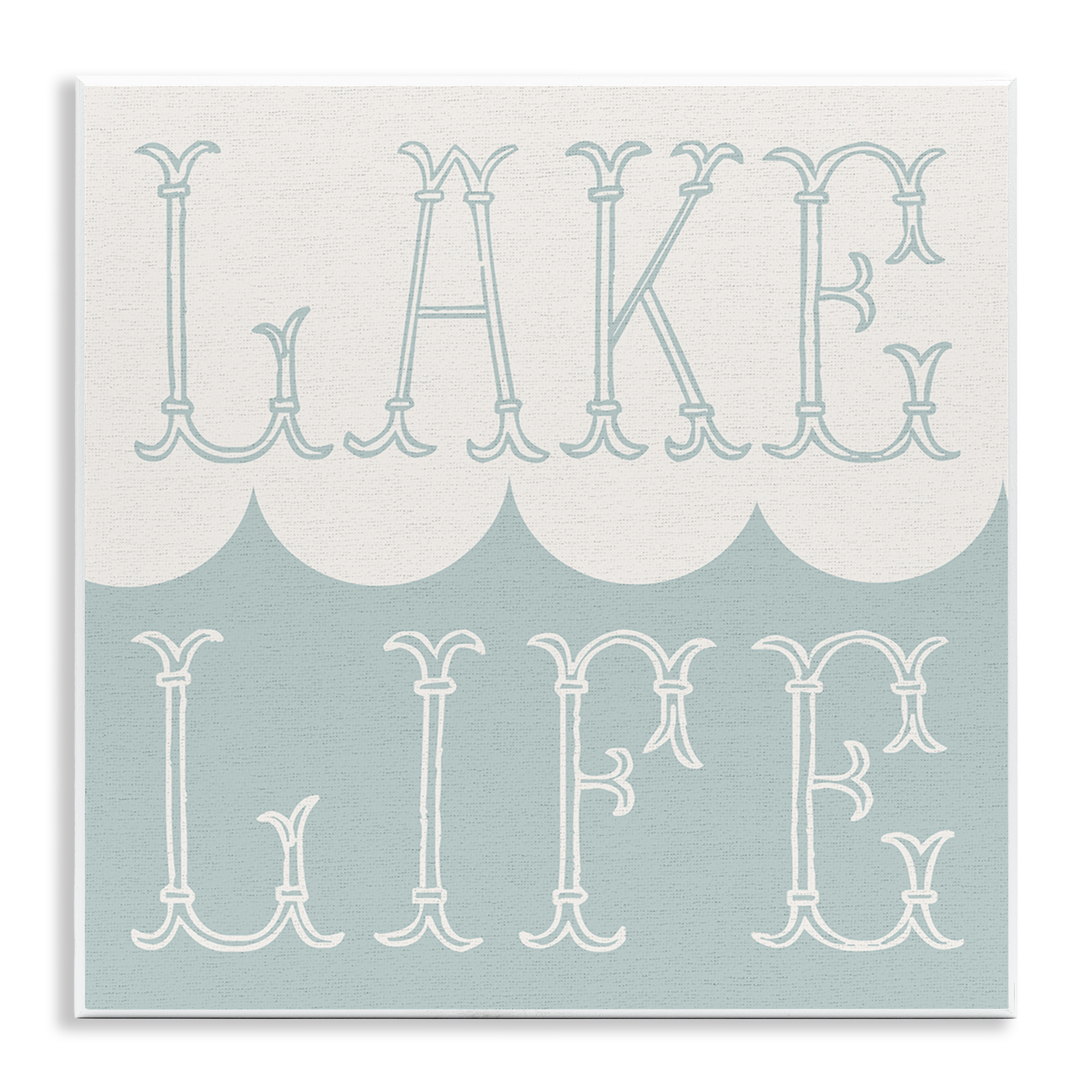 Stupell Industries Lake Life with Wave Nautical & Beach Painting Unframed Art Print Wall Art, 12 x 12