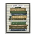 thumbnail image 1 of Stupell Industries Cottage Lake Living Book Stack Gray Floating Frame Canvas Art, 17 x 21, by Giao Williams, 1 of 8