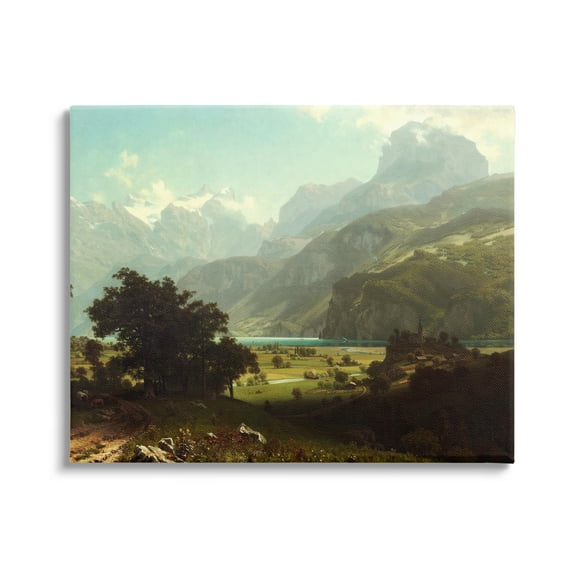 Stupell Industries Lake Lucern Albert Bierstadt Classic Fine Landscape Painting Painting Gallery Wrapped Canvas Print Wall Art, Design by one1000paintings