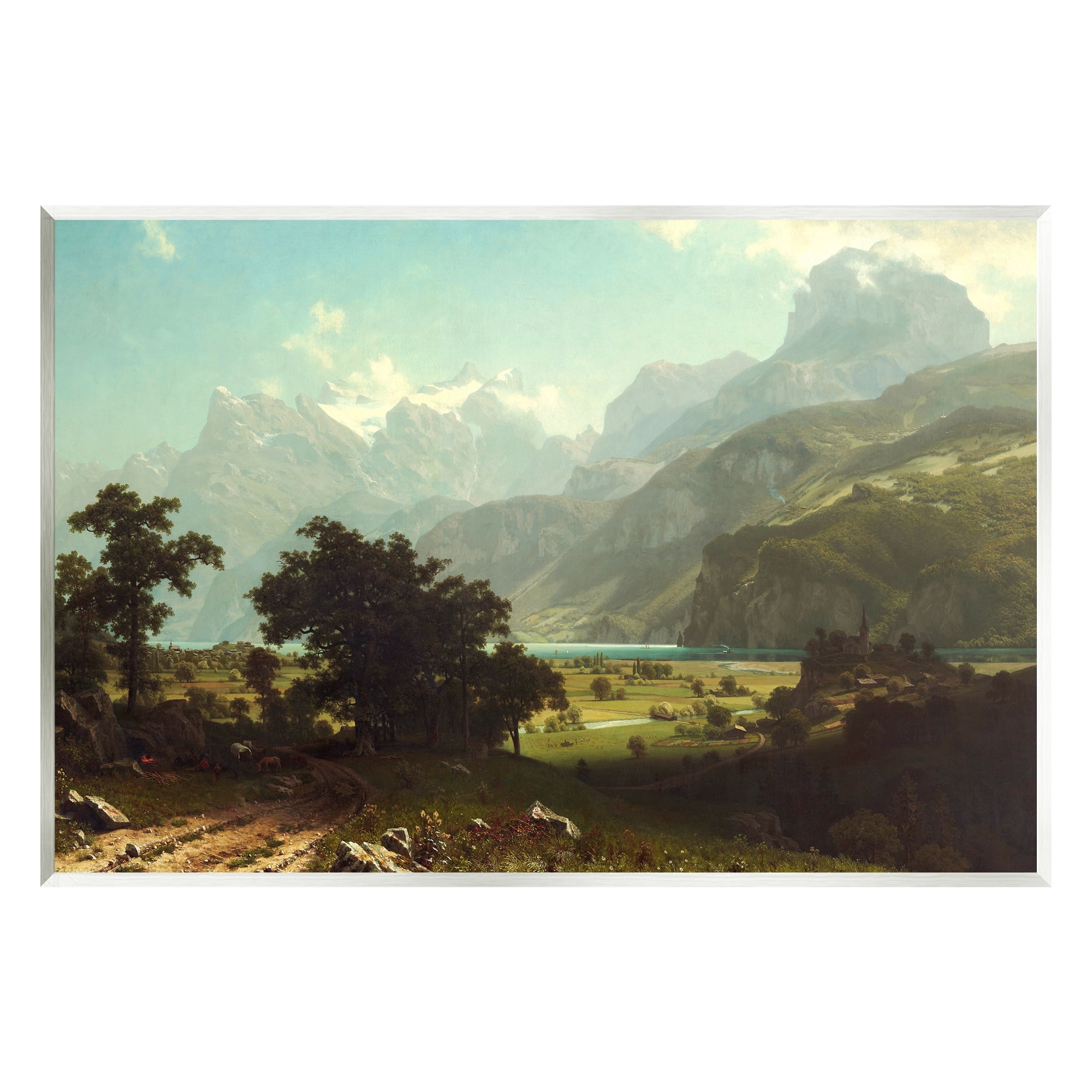 Stupell Industries Lake Lucern Albert Bierstadt Classic Fine Landscape Painting Painting Unframed Art Print Wall Art, Design by one1000paintings