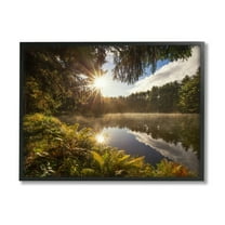 Stupell Industries Lake Nature Landscape Nature Photography Black Framed Art Print Wall Art, 14 x 11