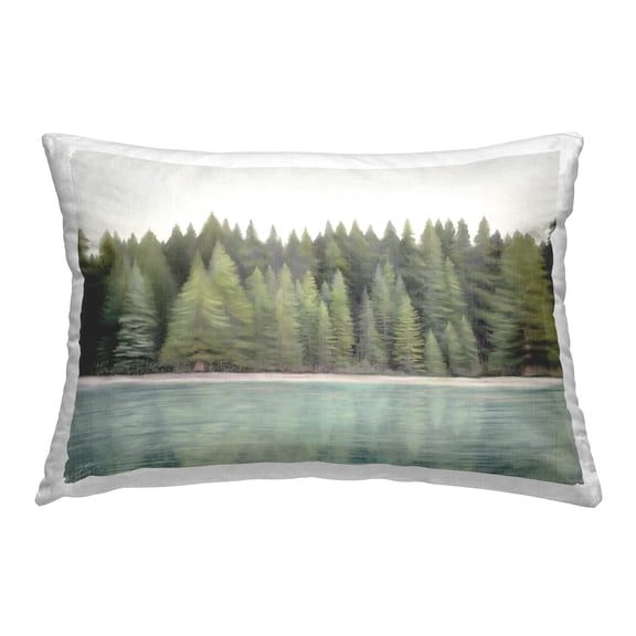 Stupell Industries Lake & Pine Trees Decorative Printed Throw Pillow, 14 x 20
