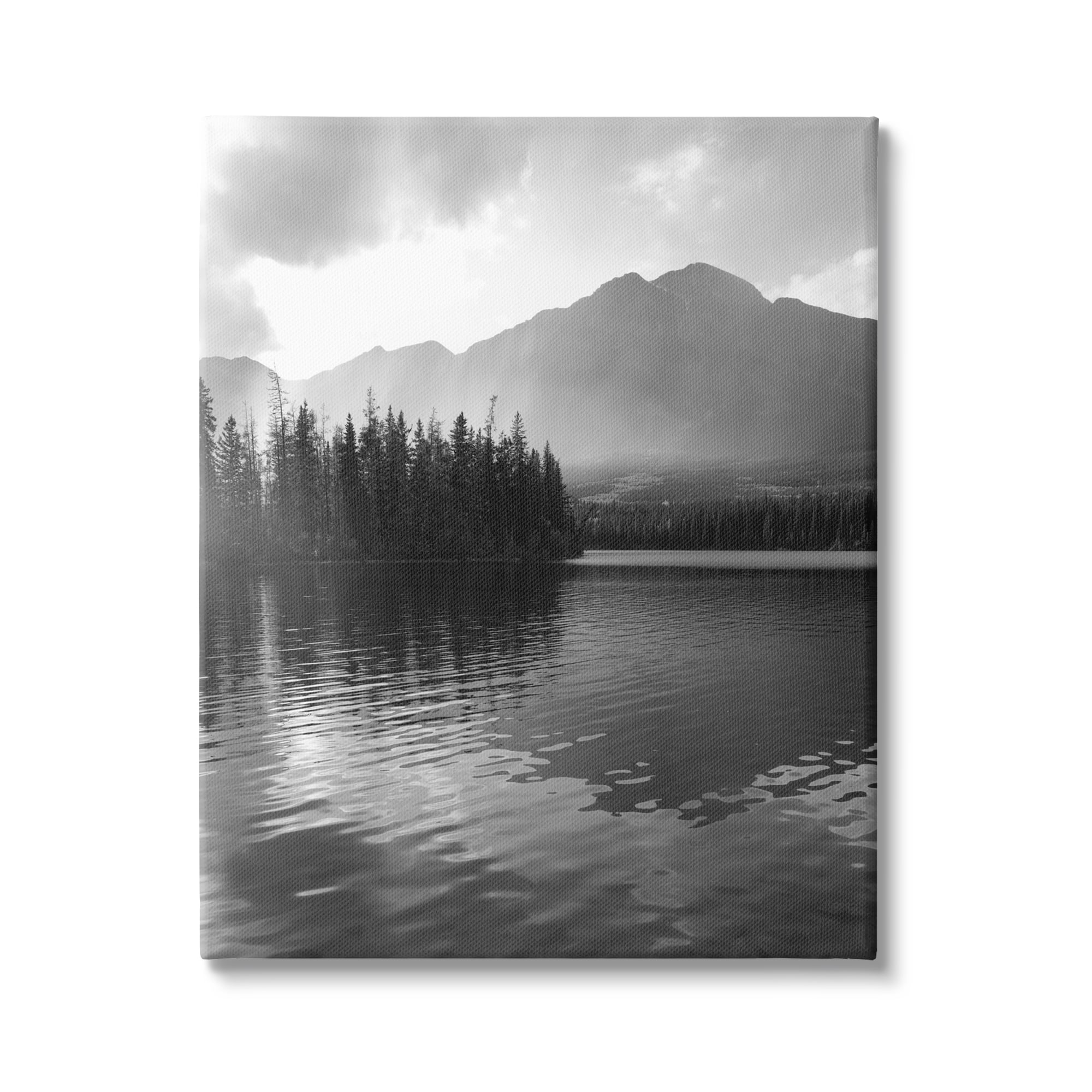 Large Black and White Landscape Canvas Print