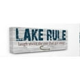 thumbnail image 1 of Stupell Industries Lake Rule Country Home Wood Textured Word Design Canvas Wall Art by Sheldon Lewis, 1 of 3