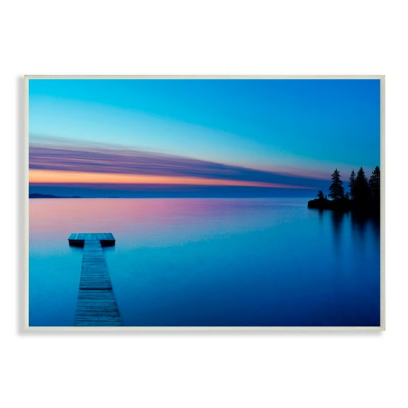 Stupell Industries Lake Shore Dock Landscape Photograph Wall Plaque by James McLoughlin
