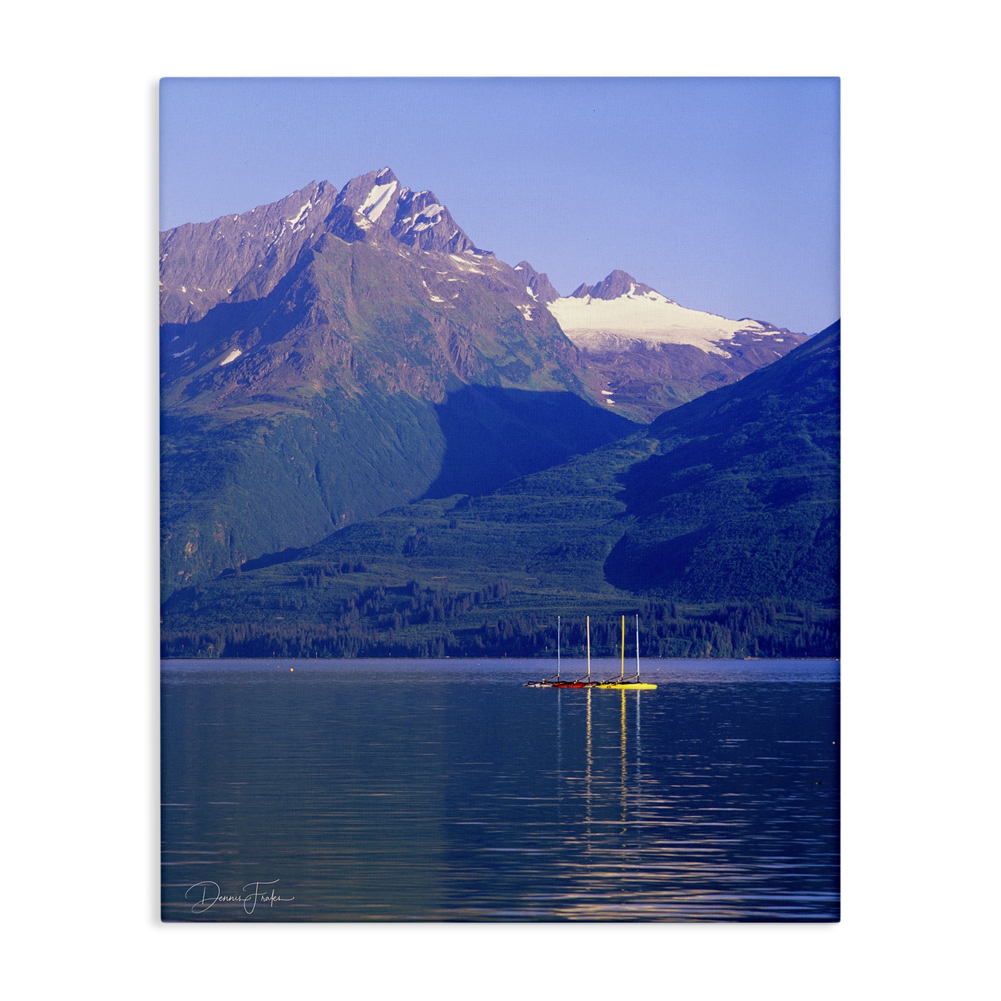 Stupell Industries Lake View Photography Landscape Photography Gallery Wrapped Canvas Art Print Wall Art, 24 x 30