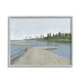 thumbnail image 1 of Stupell Industries Lake Waterfront Scenery Landscape Painting Gray Framed Art Print Wall Art, 20 x 16, 1 of 9