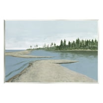 Stupell Industries Lake Waterfront Scenery Landscape Painting Unframed Art Print Wall Art, 15 x 10