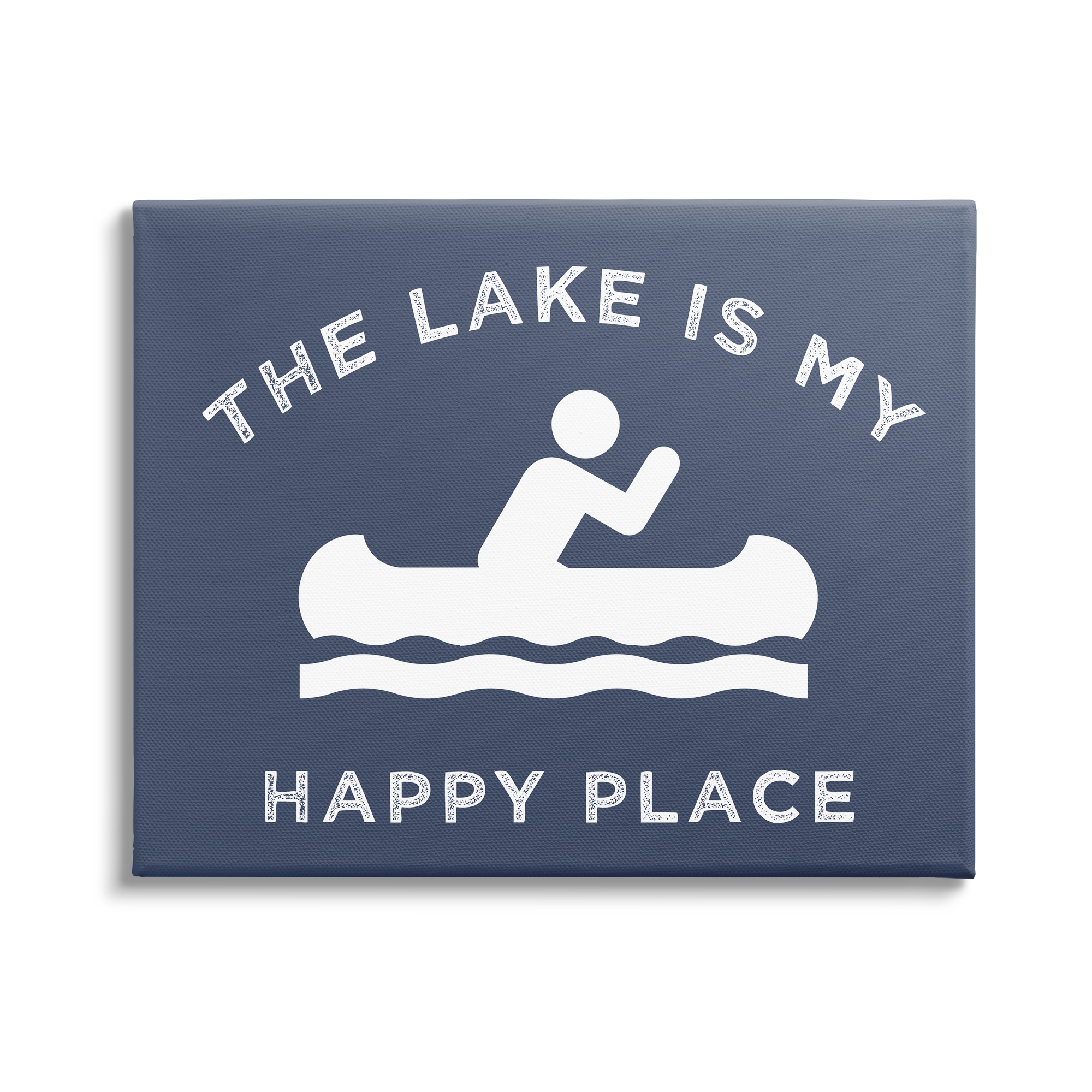 Stupell Industries Lake's My Happy Place Row Boat Paddler,40 x 30, Design by Daphne Polselli
