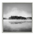 thumbnail image 1 of Stupell Industries Lake with Distant Island Landscape & Nature Photography Gray Framed Art Print Wall Art, 24 x 24, 1 of 2