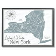 thumbnail image 1 of Stupell Industries Lakes And Rivers New York State Blue Map Framed Wall Art by Daphne Polselli, 1 of 5