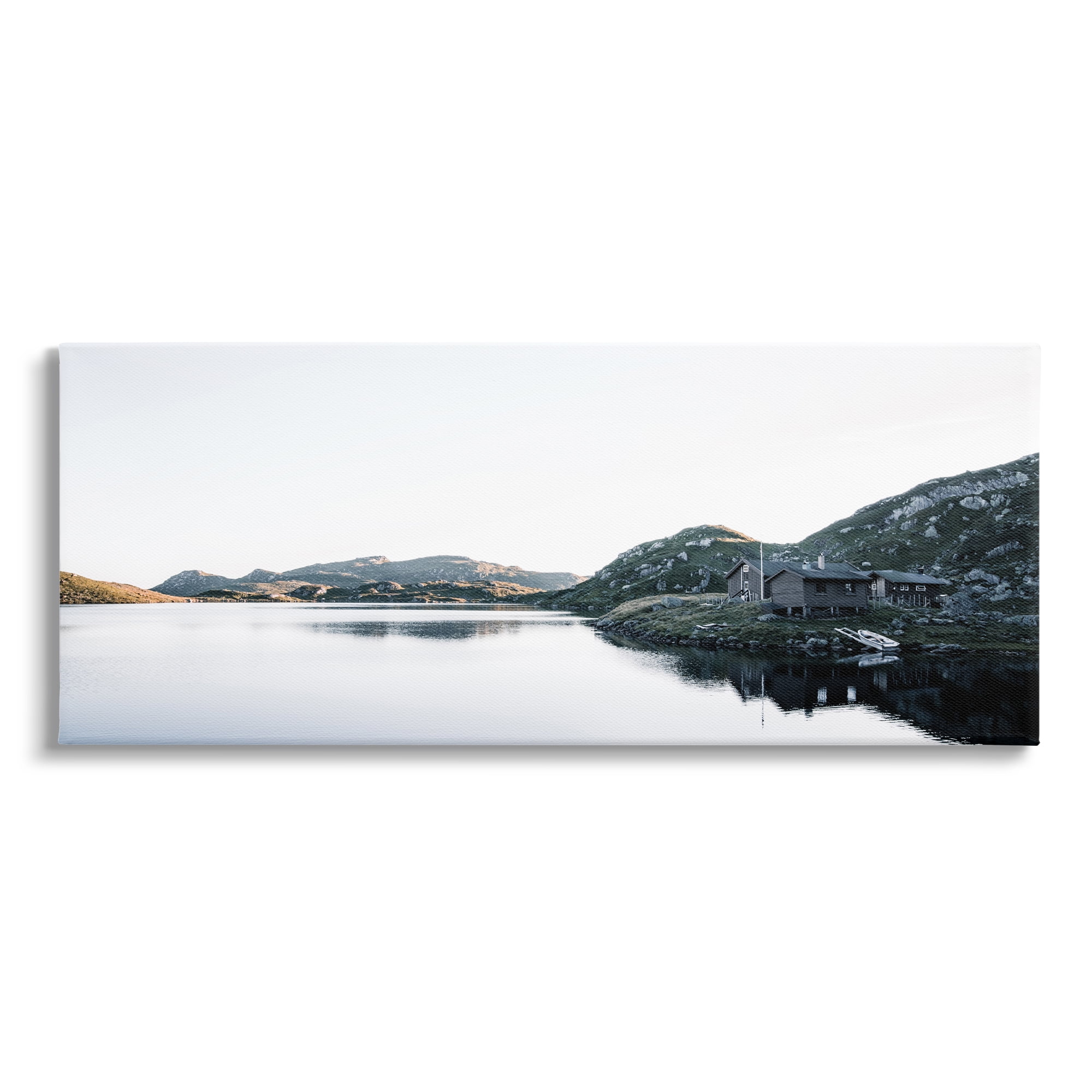 Stupell Industries Lakeside Horizon Photography Nature Photography Gallery Wrapped Canvas Print Wall Art, 48 x 20